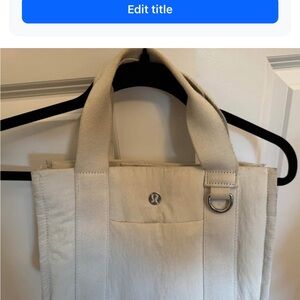 Lululemon Cream Bone tote Bag